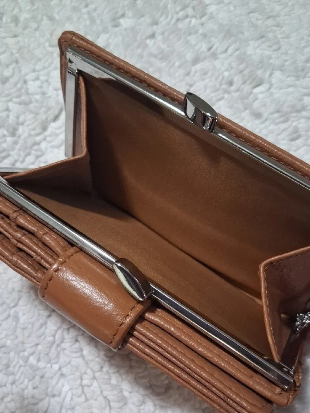 Bundle Of Kim Rogers Tan Pebbled Leather Wallets with ID Window